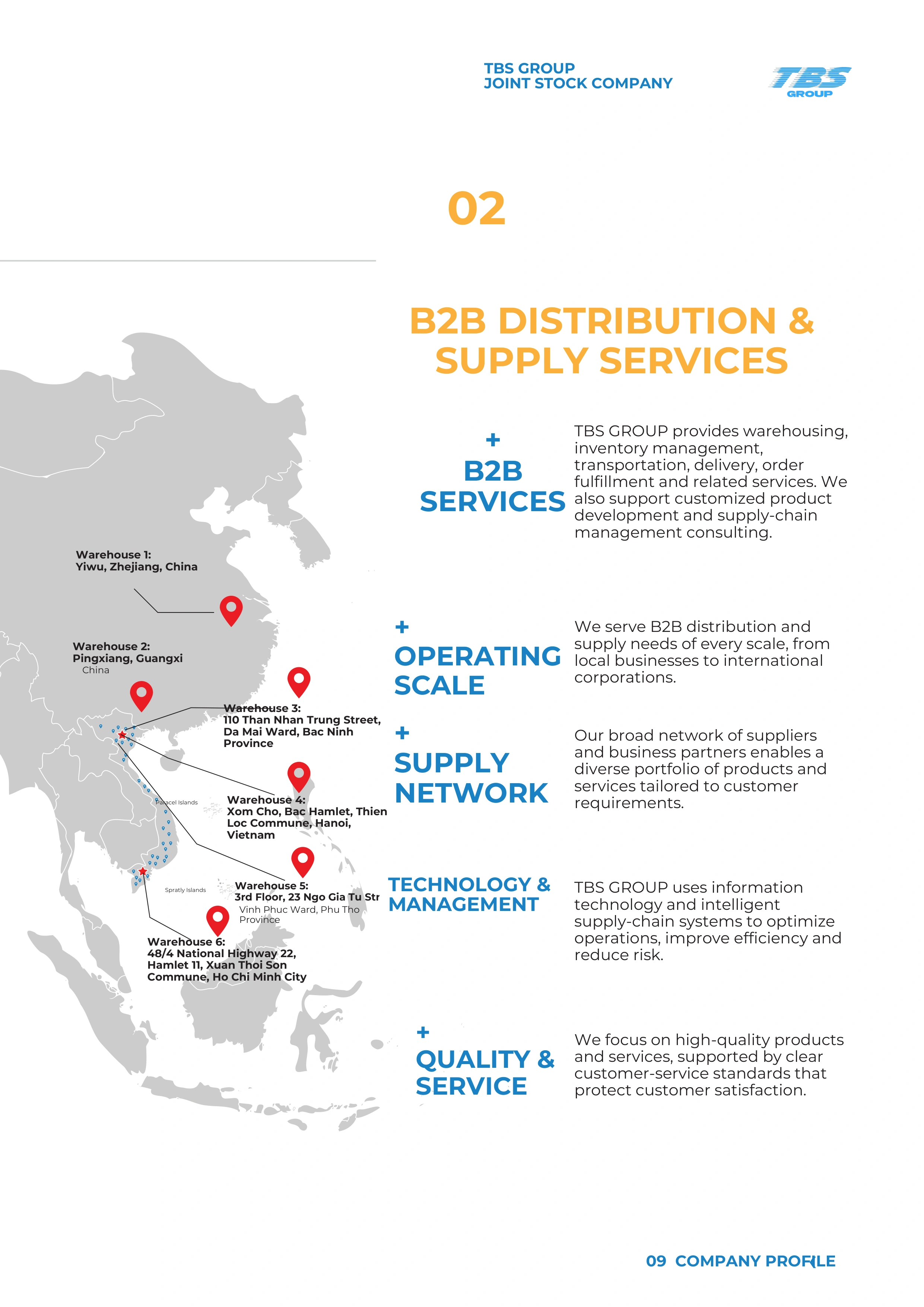 Page 9: B2B distribution and goods sourcing