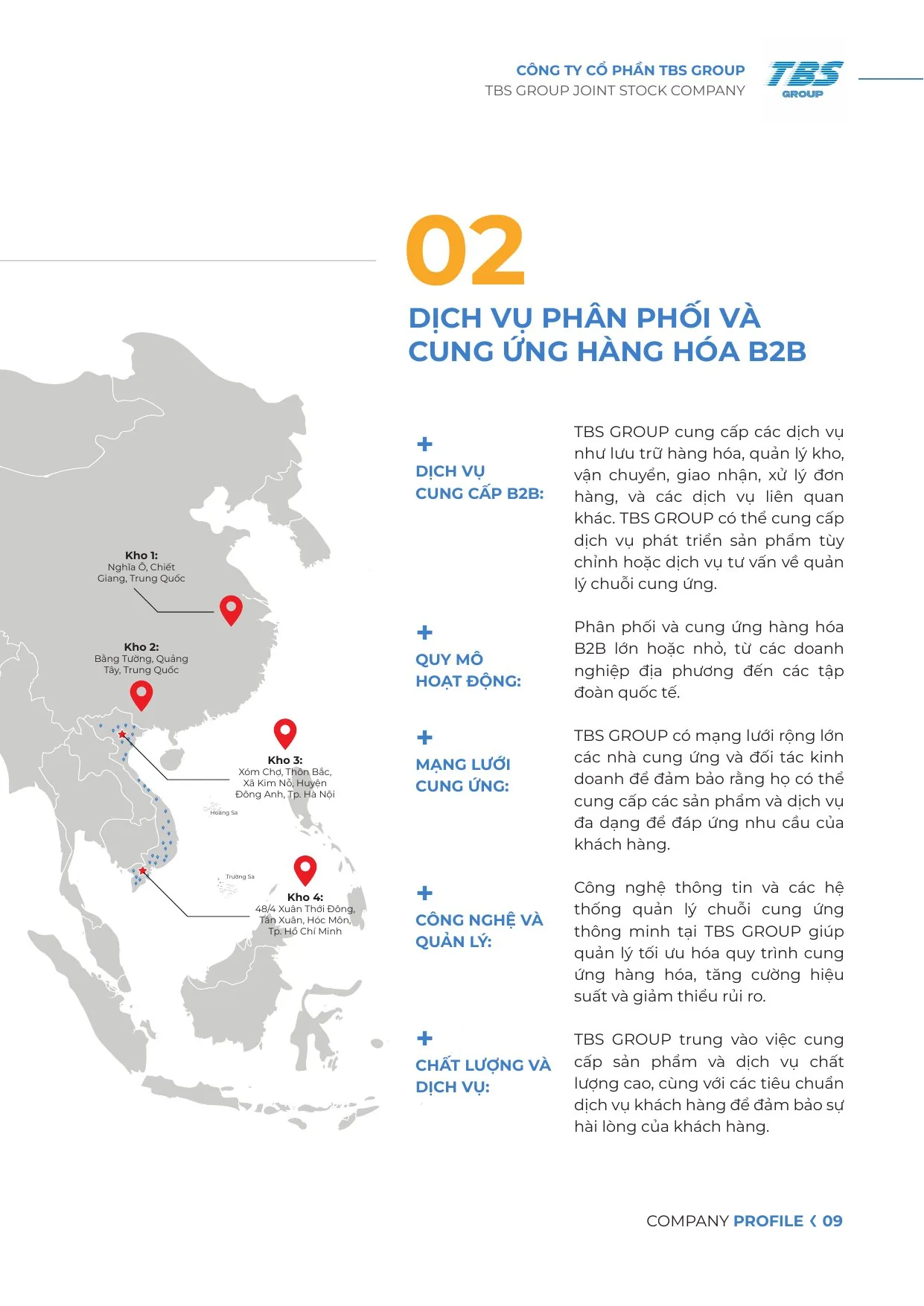Trang 9: Dịch vụ phân phối và cung ứng hàng hóa B2B