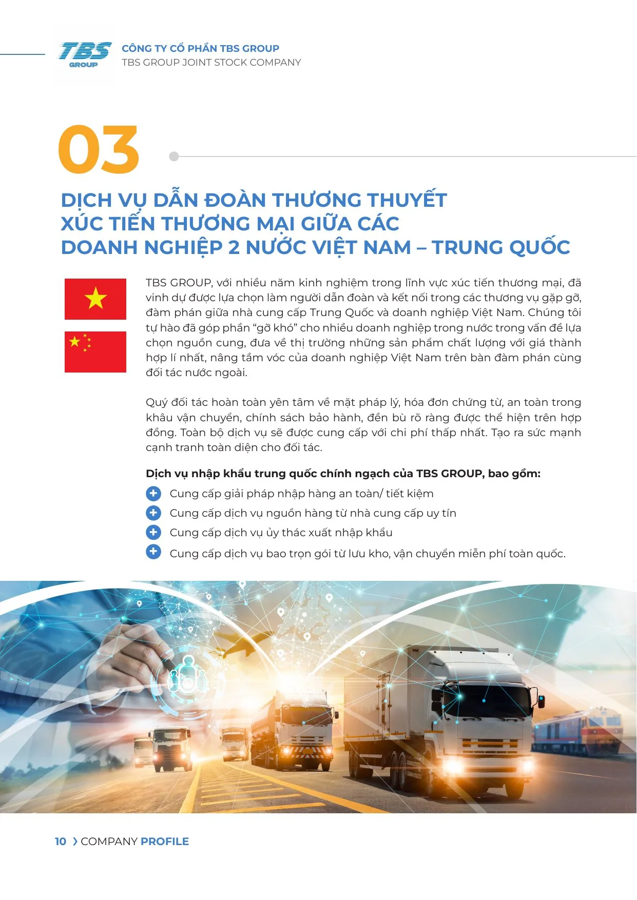 Trang 10: Dịch vụ dẫn đoàn thương thuyết xúc tiến thương mại Việt Nam – Trung Quốc