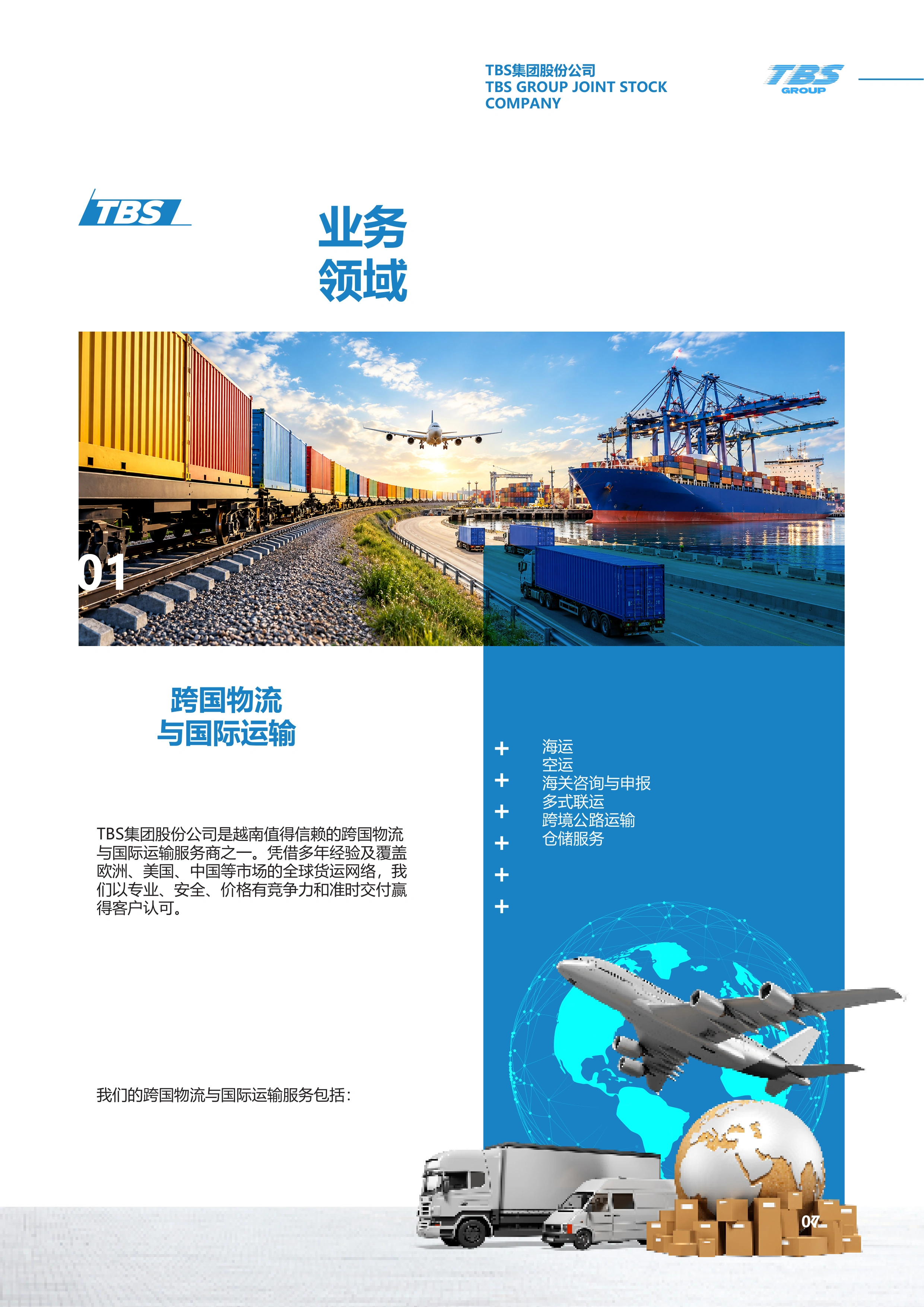第 7 页：业务领域与国际物流